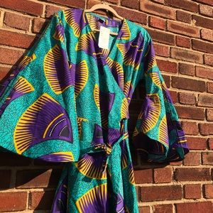 *SOLD* AFRICAN ANKARA WAX PRINT WRAP DRESS